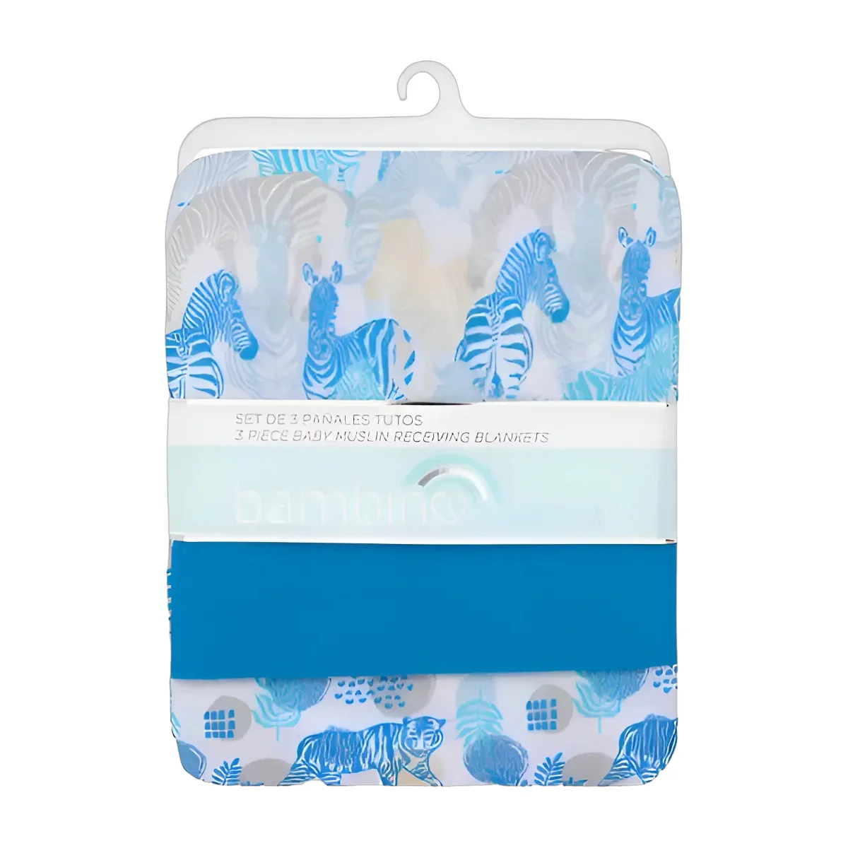 Toallas Bambino Azul Cebra 52x32 Cm Azul