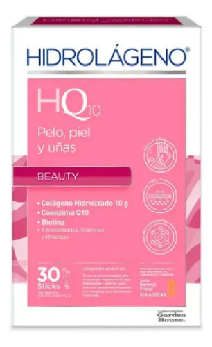 Hidrolageno Q10 Polvo 30 Sachet Sabor Naranja
