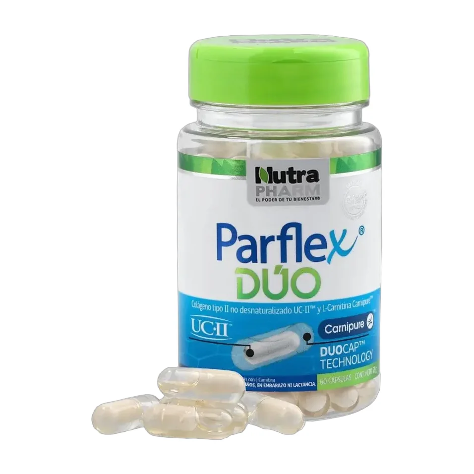 Suplemento Parflex Duo Nutra Pharm 60 Cápsulas L-carnitina Colágeno Sin Sabor