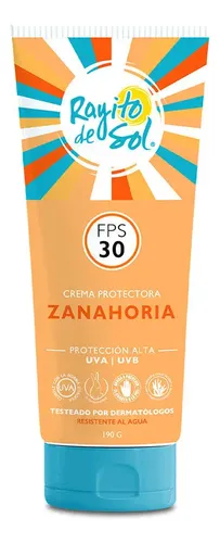 Protector Solar Extracto Zanahoria Fps30 | Rayito De Sol | 190ml