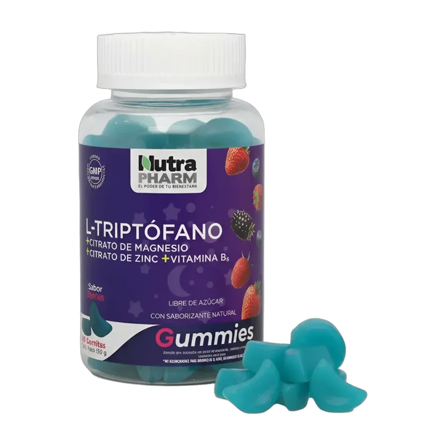 L-triptófano Gomitas 60 — Nutrapharm Sabor Berries