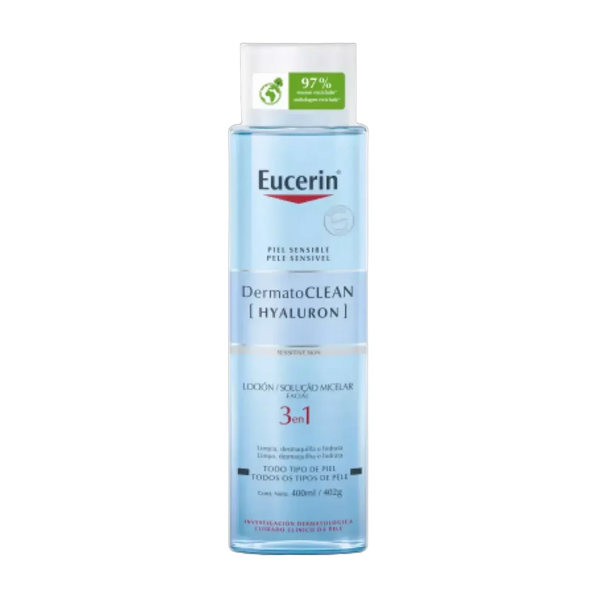 Eucerin Dermatoclean Micelar Limpiadora 3 En 1 X400 M