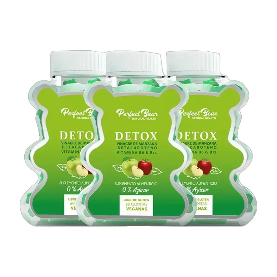 Gomitas Detox Perfectbear Vinagre De Manzana B6 B12 Sin Gluten Vegano