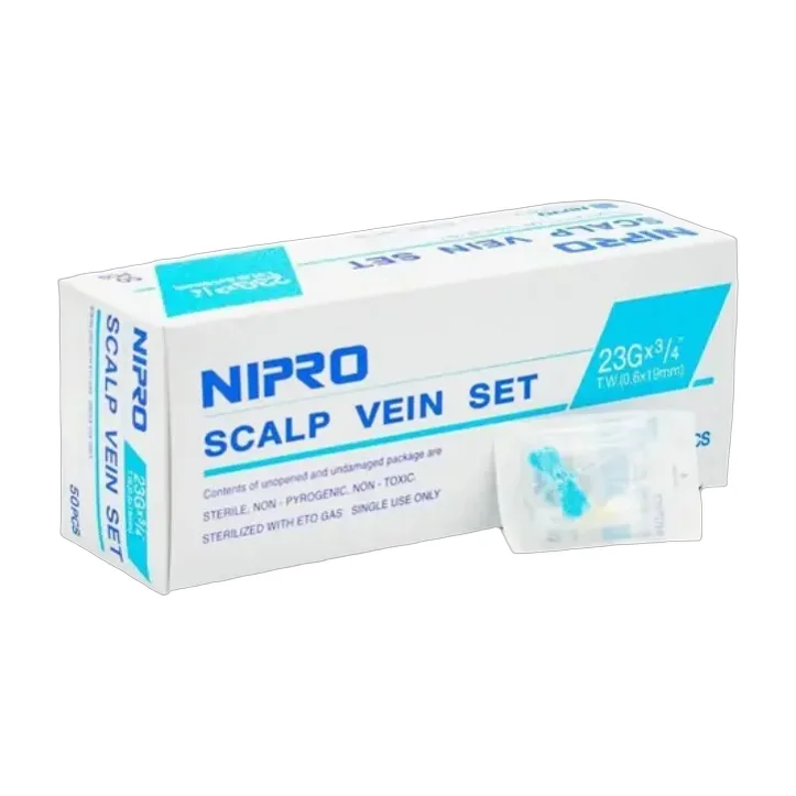 Aguja Mariposa 23g X 3/4 Nipro Caja Por 50 Unidades