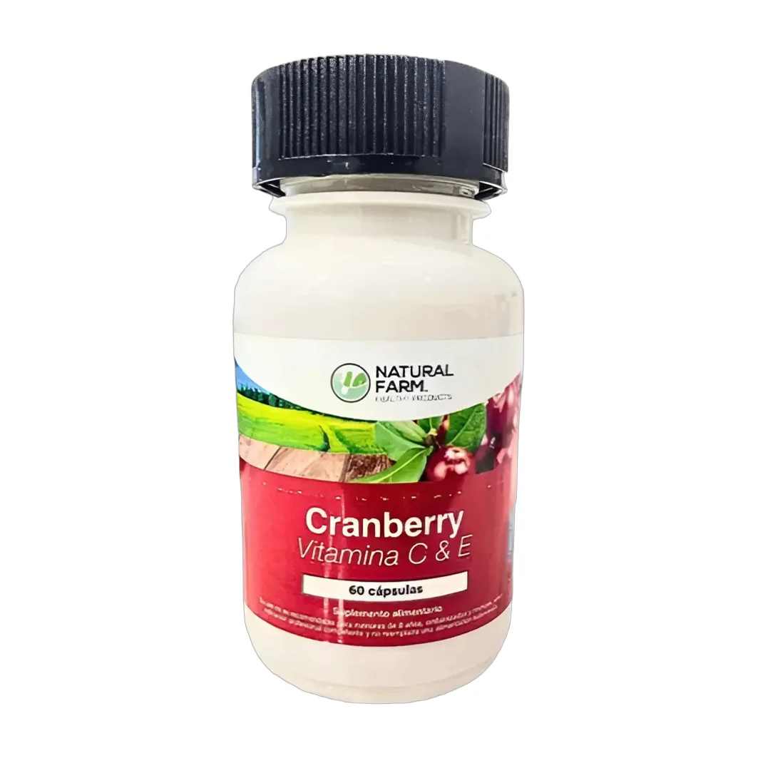Cranberry + Vitamina C&e 60 Cápsulas Natural Farm Sabor Sin Sabor