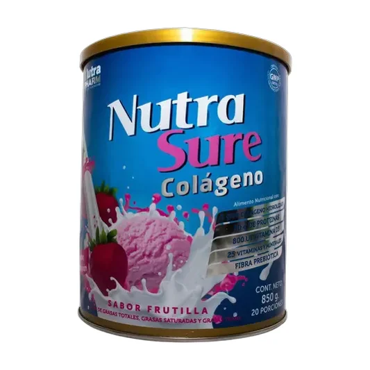 Suplemento Nutra Sure Colageno 850g Sabor Frutilla