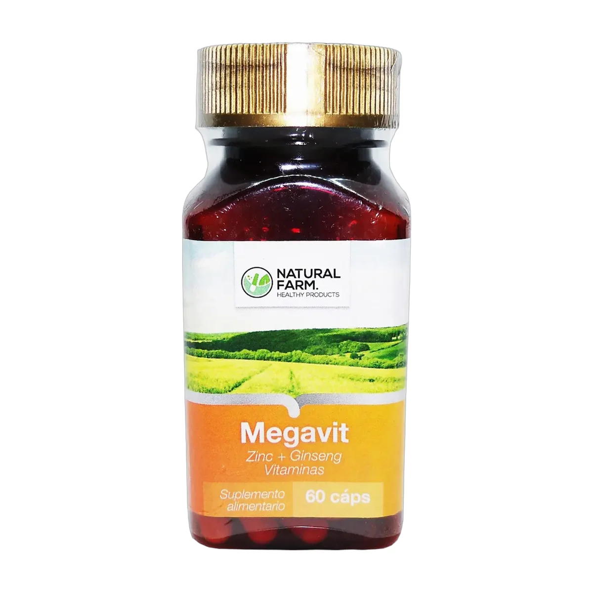 2 Meses Multivitaminico Megavit 60 Caps Zinc Ginseng Sabor Sin Sabor