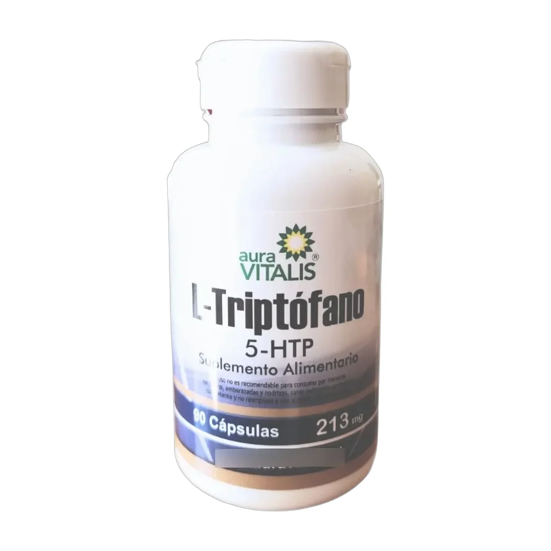 Suplemento Triptófano Cápsulas Aura Vita Bienestar Y Salud 90 Caps Sin Sabor