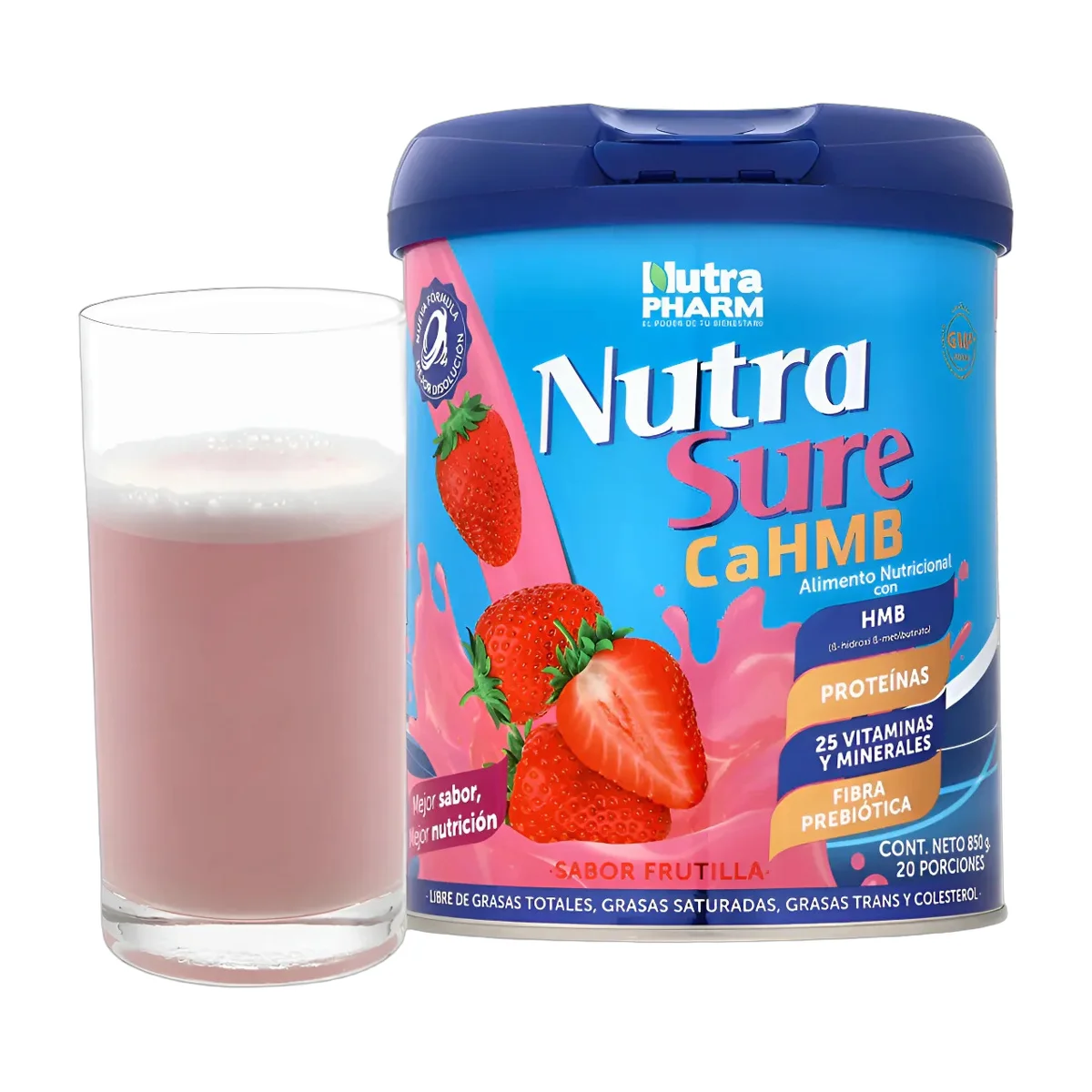 Nutrasure Cahmb Frutilla X850g