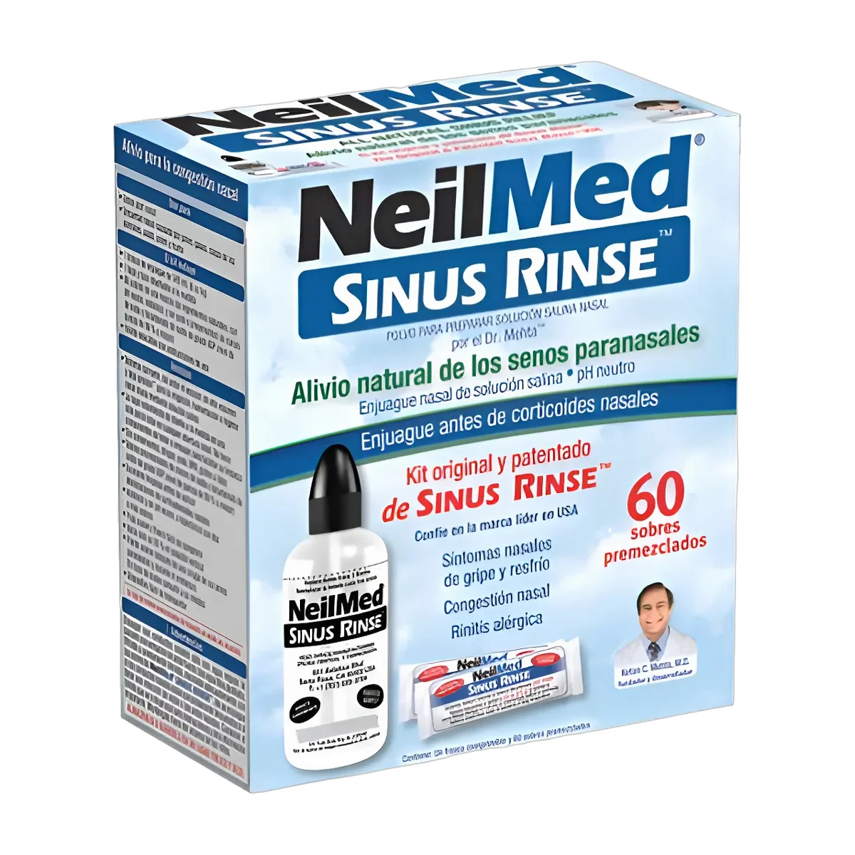 Sinus Rinse Kit 60 Sobres + Botella Aplicador Agua