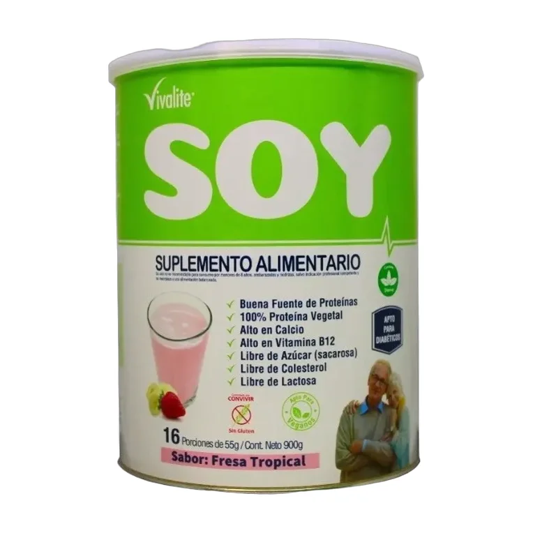 Vivalite Soy Suplemento Alimentario 900g Sabor Frutilla