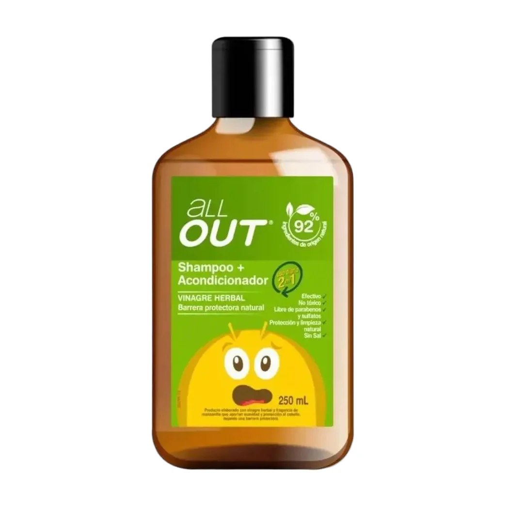 Shampoo Y Acondicionador All Out Preventivo Piojos 250ml