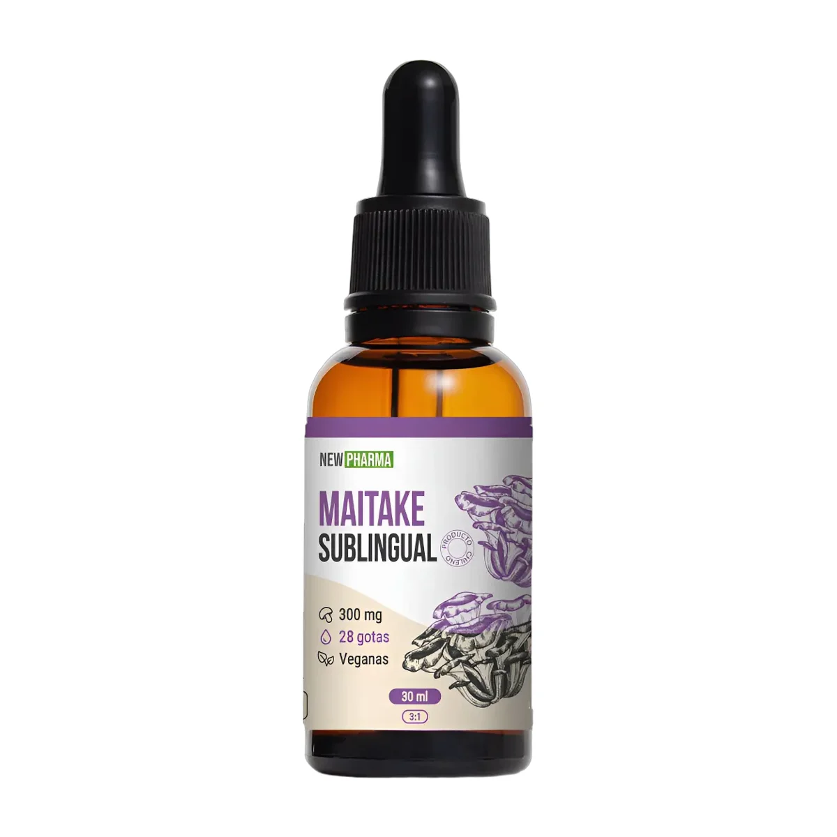Maitake Sublingual 30 Ml Concentración 3:1 - Newpharma Sabor Sin Sabor