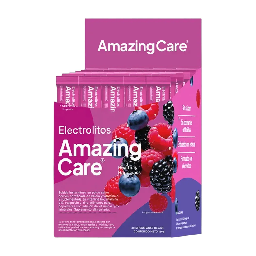 30x Electrolitos Bebida Hidratante Amazing Care Berries
