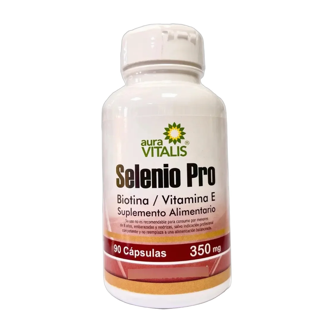 Selenio Pro 90 Capsulas 350 Mg / Auravitalis Sabor Natural