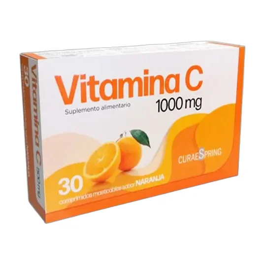 Vitamina C 1000mg X 30 Comprimidos Masticables Sabor Naranja