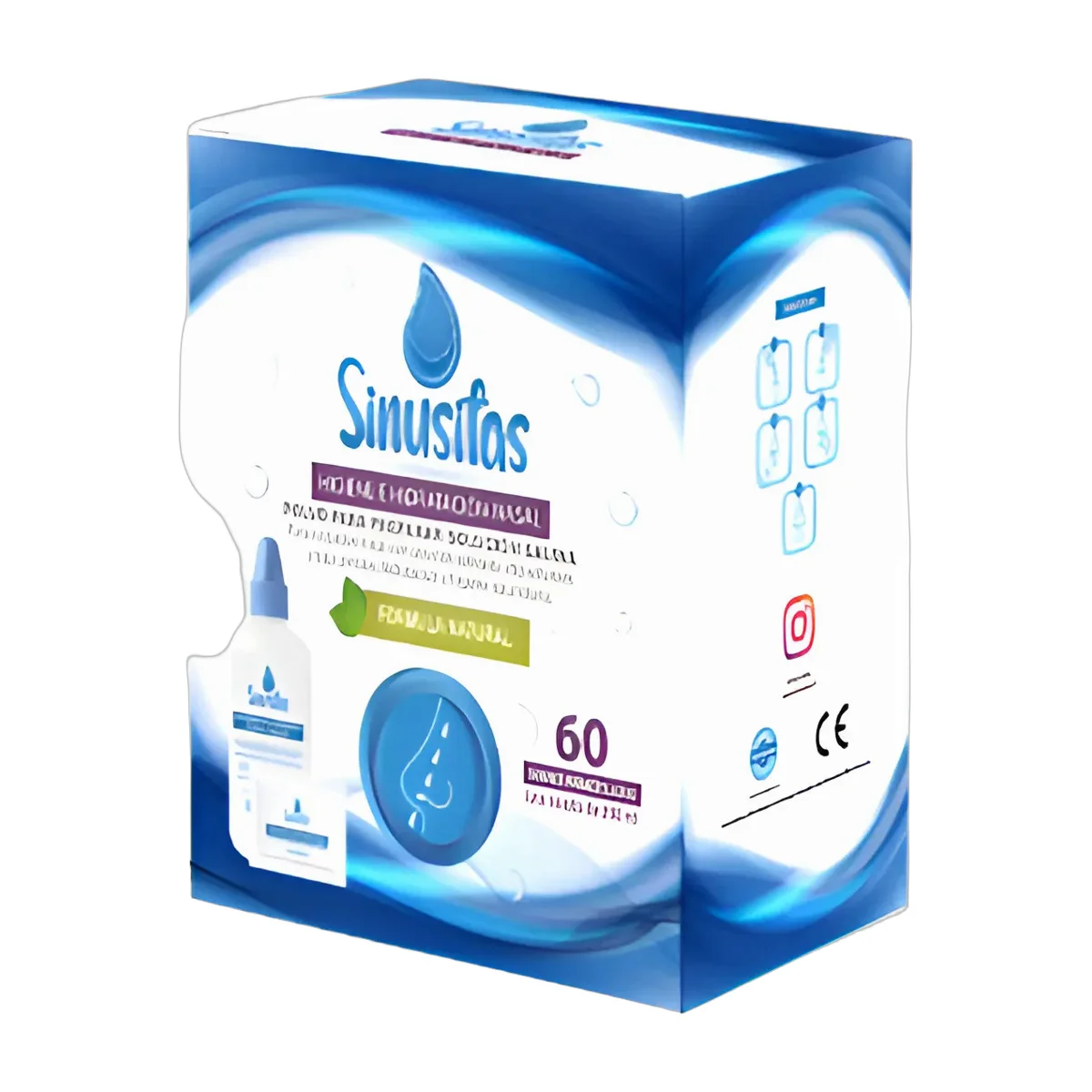 Enjuague Nasal Sinusitas — Kit 60 Sobres + Botella de 250 ml