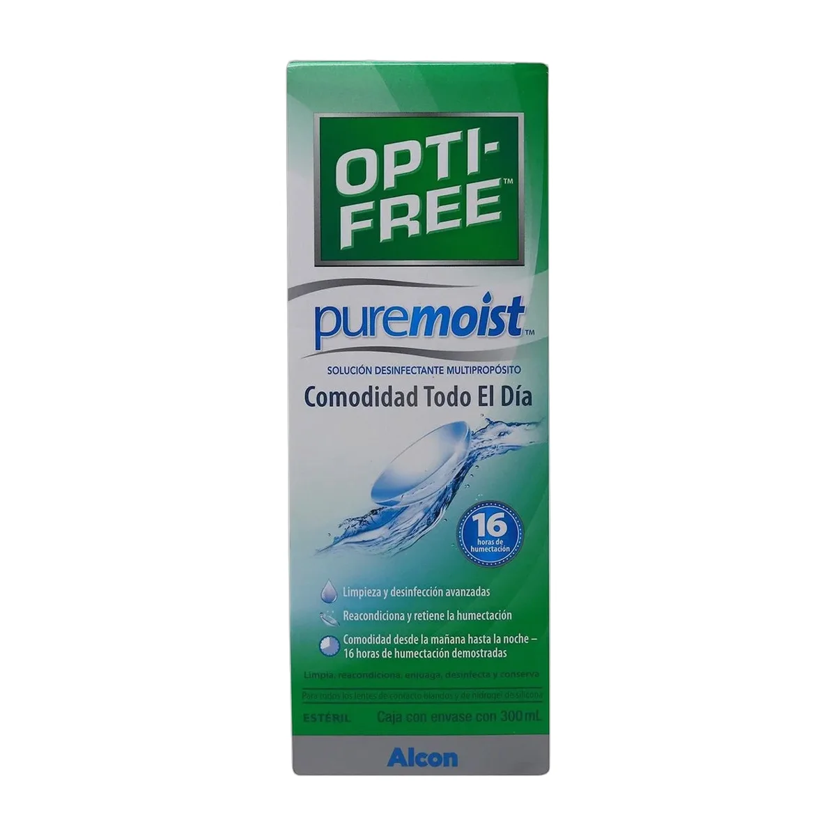 Opti-free Pure Moist Solucion Desinfectante Humectante 300ml