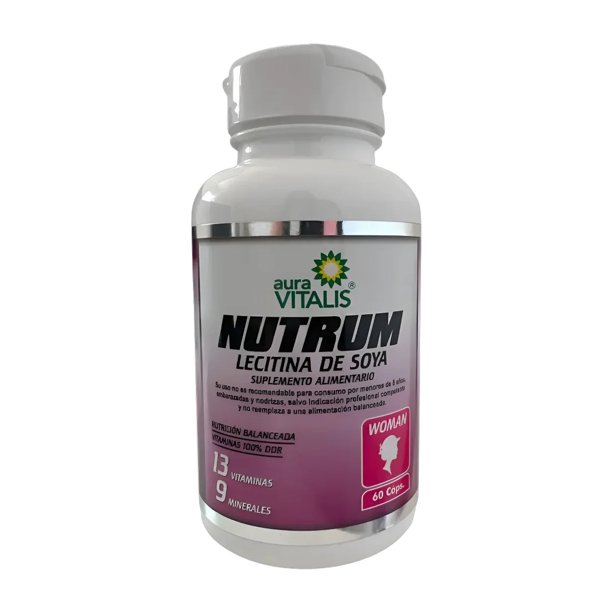 Multivitamínico Nutrum Woman Aura Vitalis 60 Cápsulas Antioxidantes Energizantes