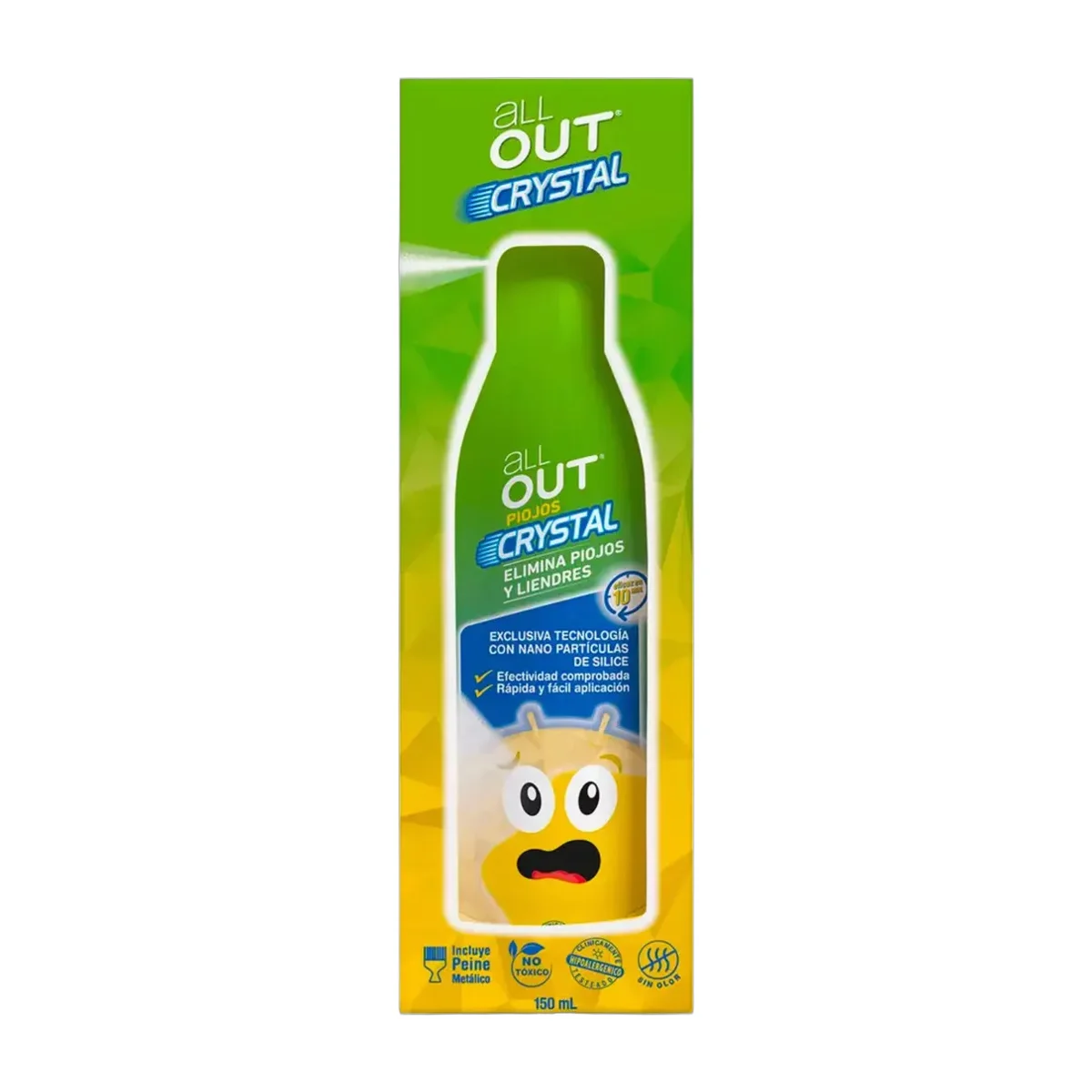 All Out Crystal Spray Para Piojos Y Liendres 150 Ml