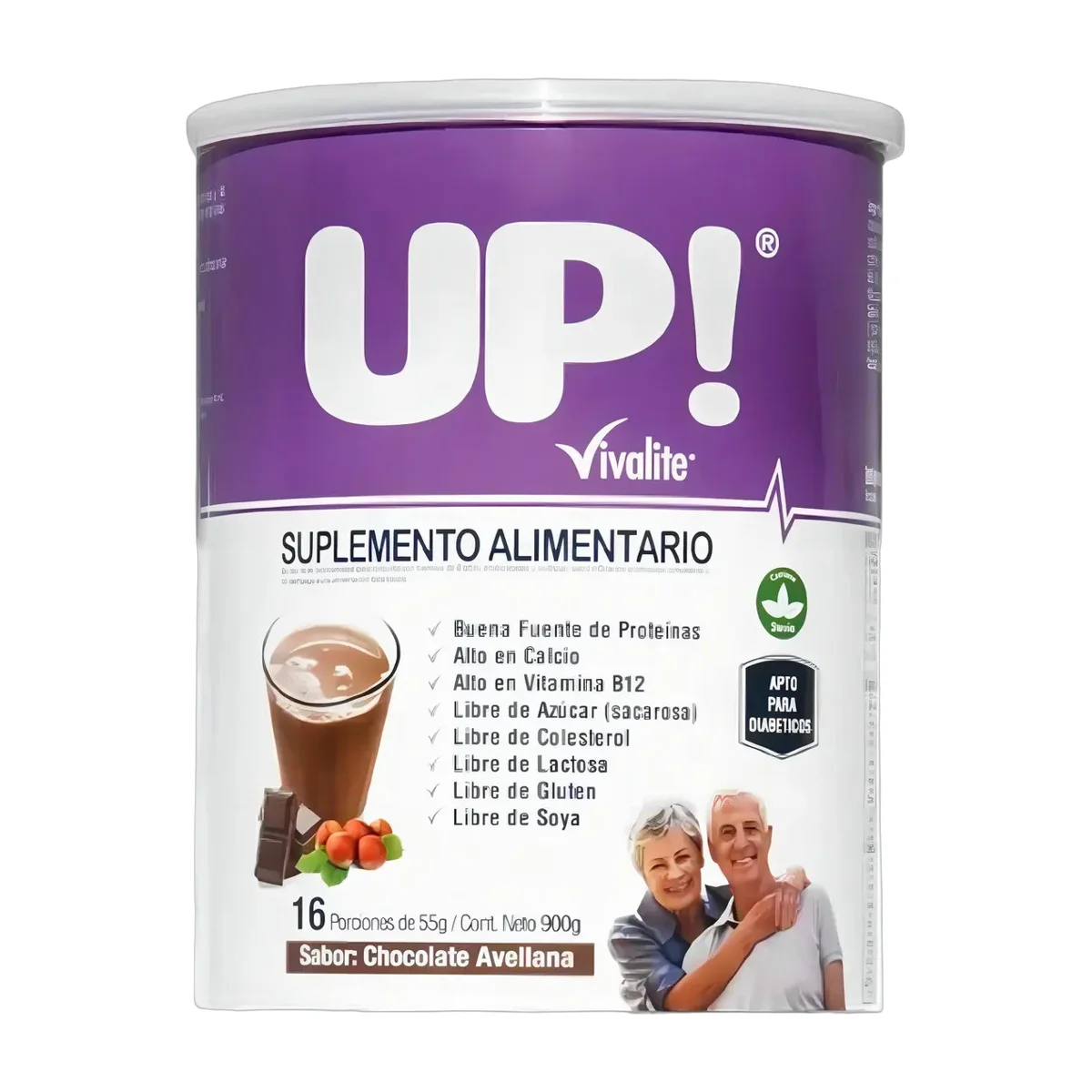 Suplemento Nutricional Vivalite Up Chocolate Avellana Sin Lactosa 900g
