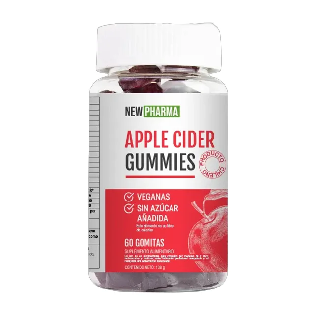 Suplemento En Gomita Newpharma Vinagre De Manzana Vitamina B9, B12 De Apple Cider Gummies (60 U) Sabor Manzana X 2.3g