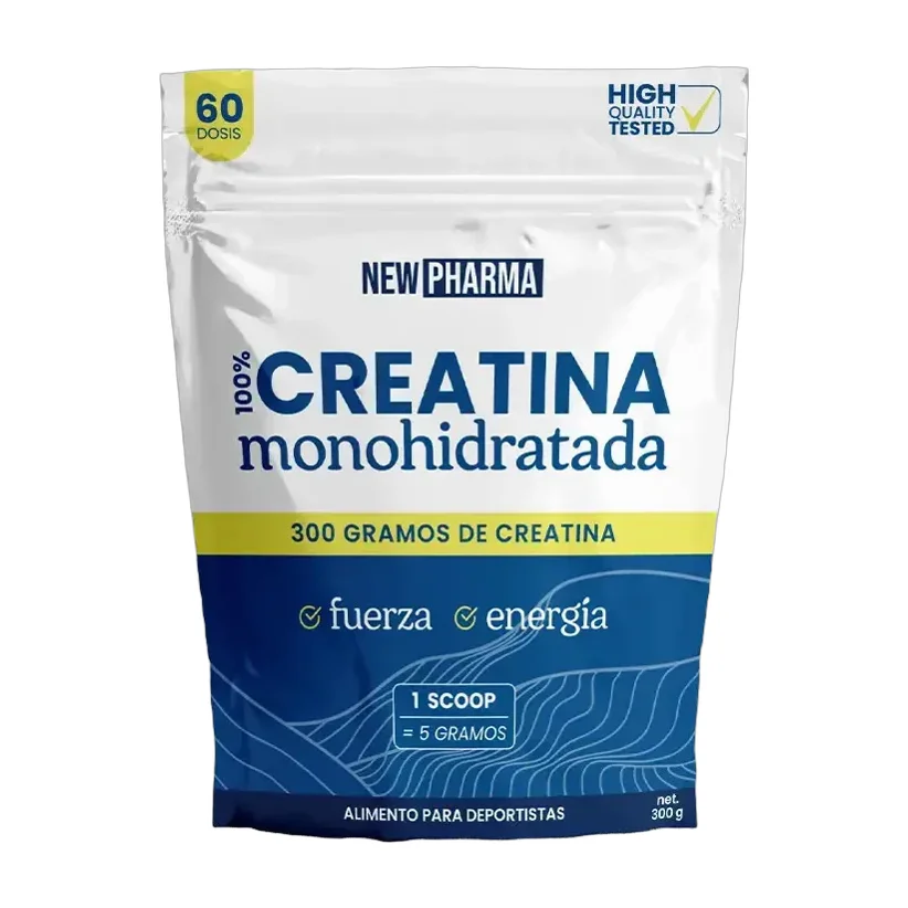 Creatina Monohidratada Micronizada Newpharma Sin Sabor 300g Deportiva
