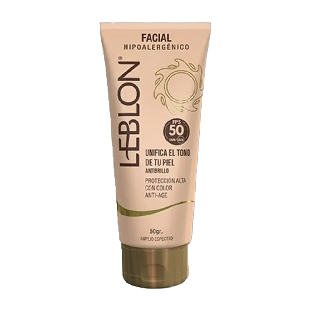 Leblon Protector Solar Facial 50g Con Color Fps50 Anti-age