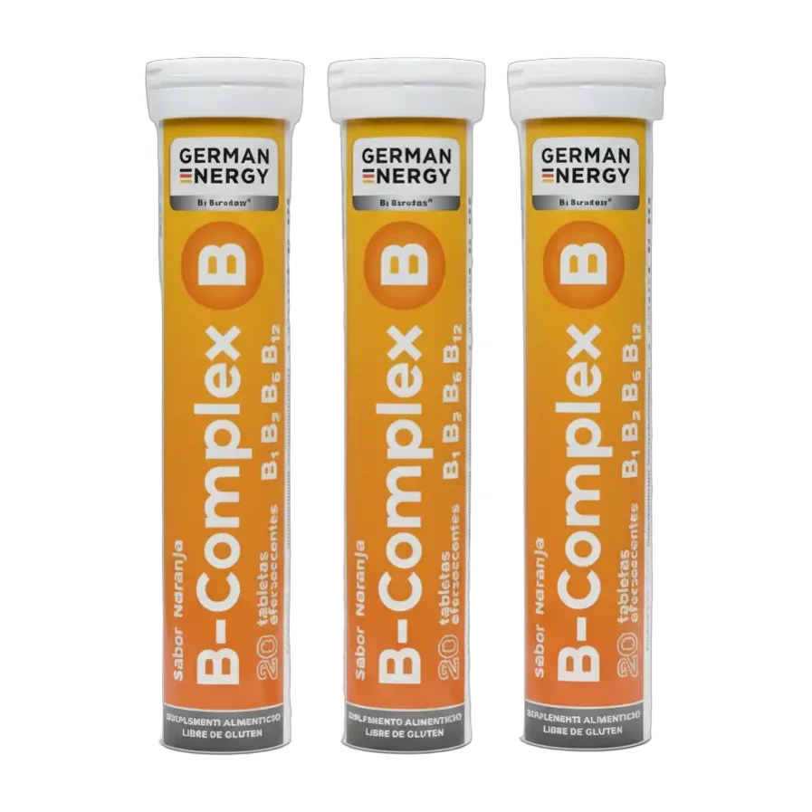 B - Complex Efervescente 20 Tabs. Fabricado En Alemania Naranja