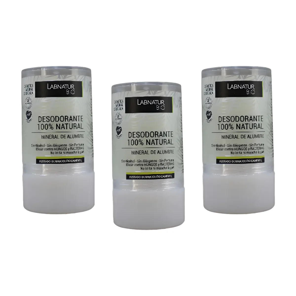 Pack 3 Desodorantes Piedra Alumbre Sys 120g Natural Sin Fragancia