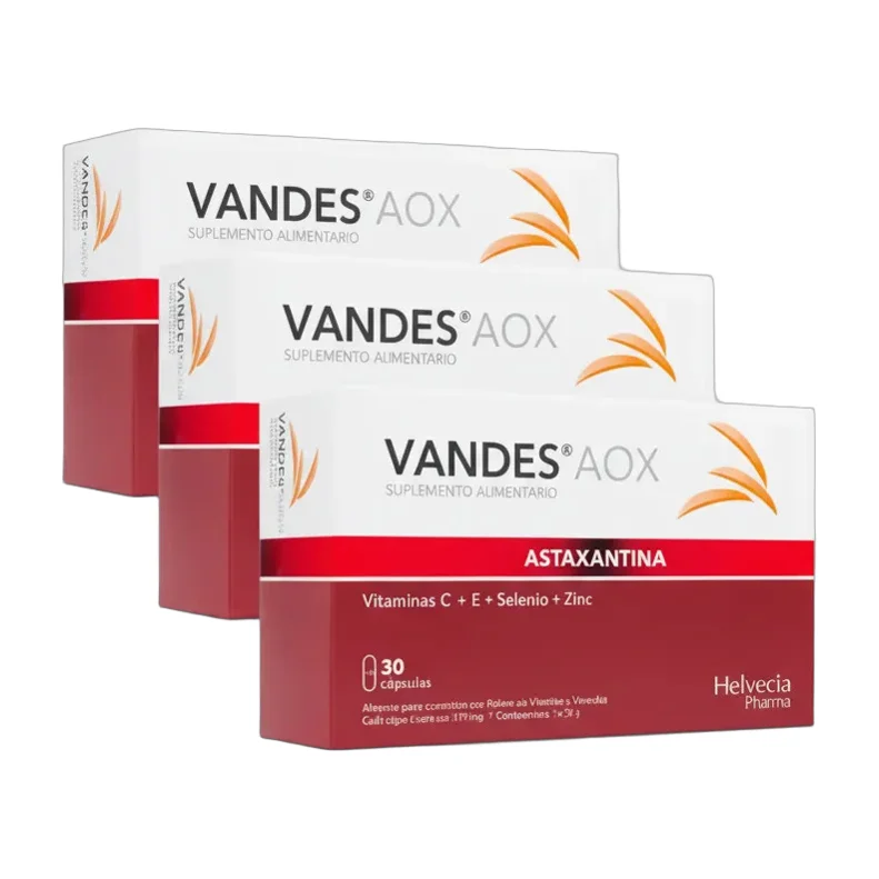 Tripack Suplemento Astaxantina Vandes Aox (3 Cajas) Sin Sabor