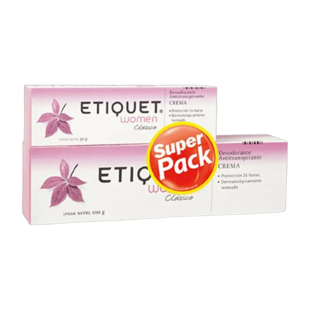 Pack Antitranspirante Etiquet Women Clásico 100 Gr. + 30 Gr. Fragancia Clásica