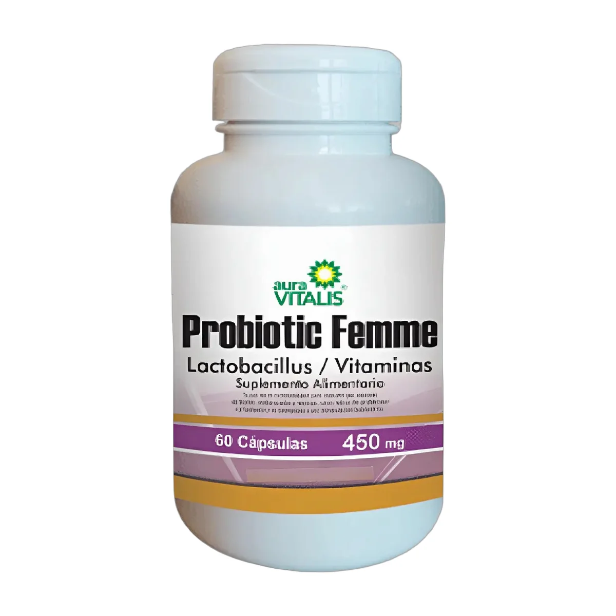 Probiótico Femme Lactobacilos/vitaminas 60caps Aura Vitalis Sin Sabor