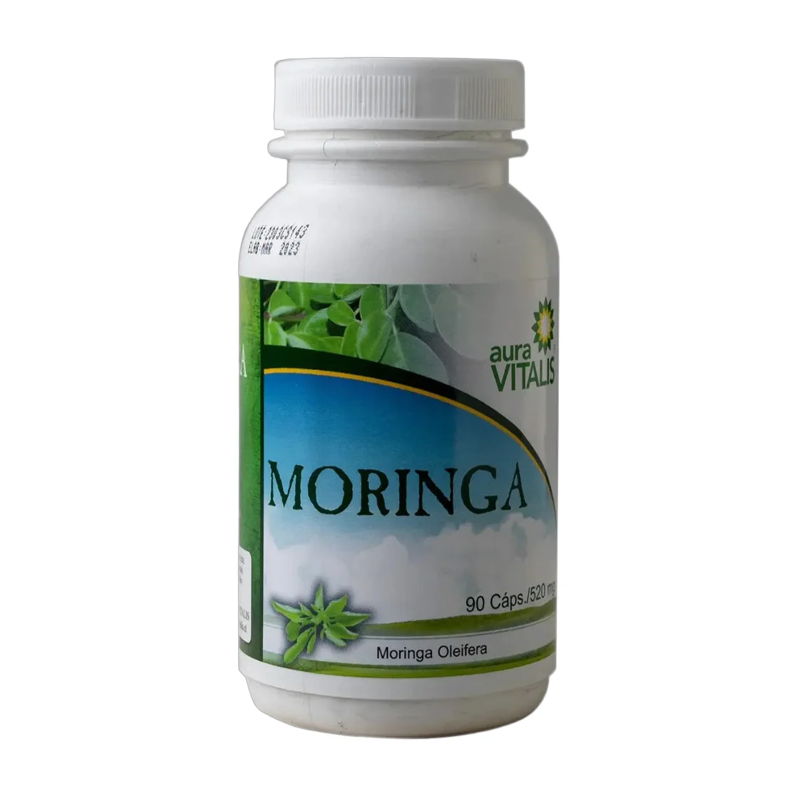 Moringa Cápsulas Aura Vitalis Suplemento Nutricional 90 Caps Neutro