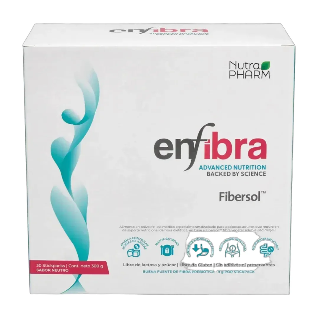Enfibra 30 Sachets Nutrapharm Saciante Y Control Azúcar Neutro Sin Sabor