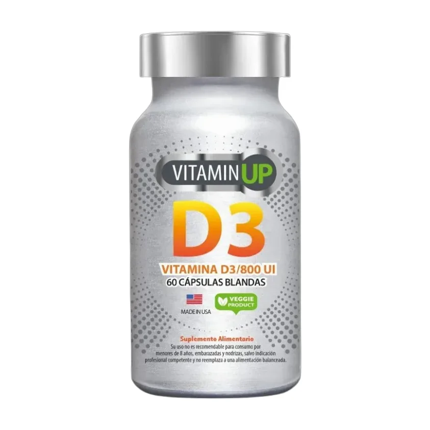 Vitamin Up Vitamina D (60 Cápsulas Blandas) Sin Sabor