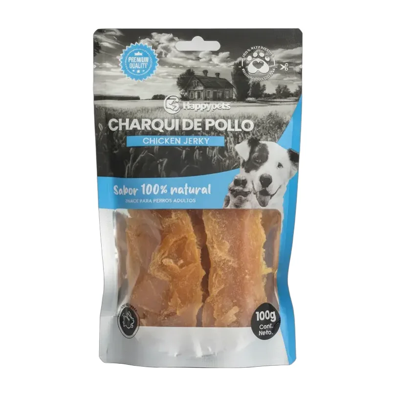 Snack Perro Charqui De Pollo 100% Natural 100gr Happypets