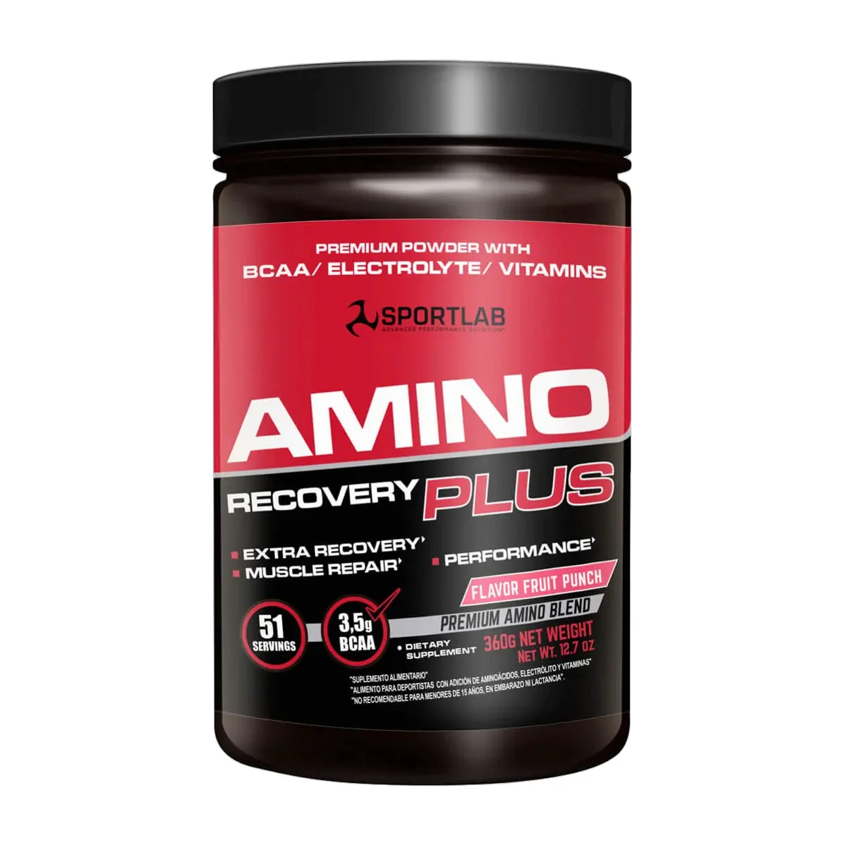 New Amino Recovery Plus 357gr Fruit Punch, Sl Sabor Fruit Punch Ponche De Frutas