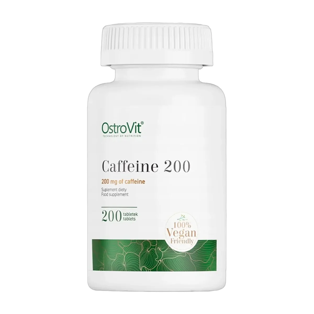 Caffeine 200 Mg 200 Tabletas - Ostrovit Sabor Sin Sabor