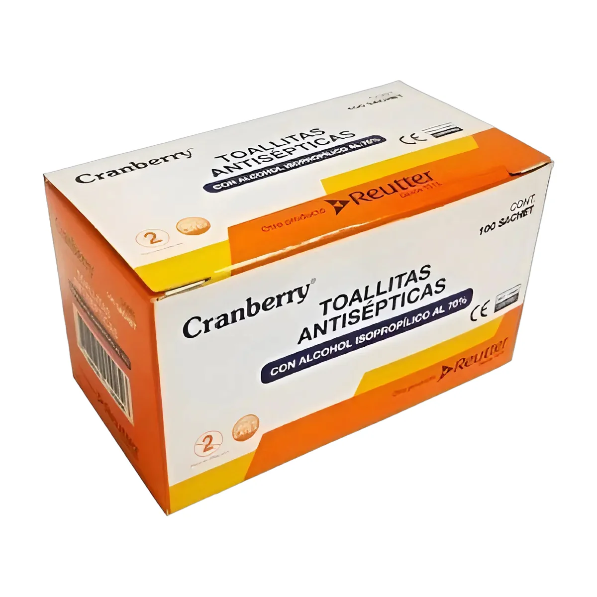 Toallitas Antisépticas Con Alcohol Al 70° Caja 100 Sachets