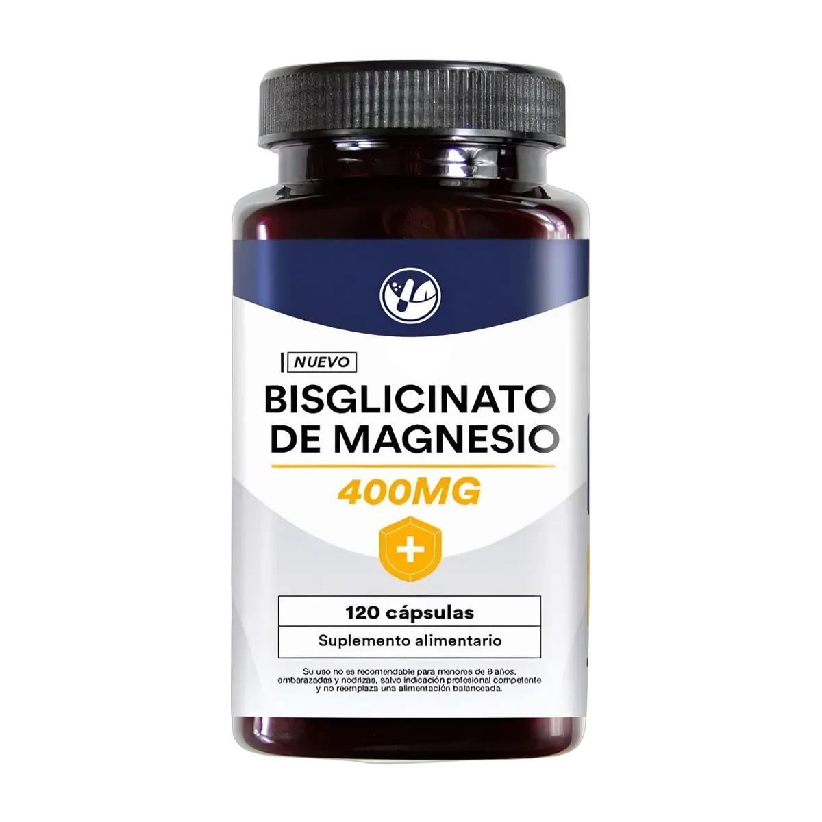 Bisglicinato De Magnesio 400 Mg X 120 Capsulas Natural Farm Sabor Sin Sabor