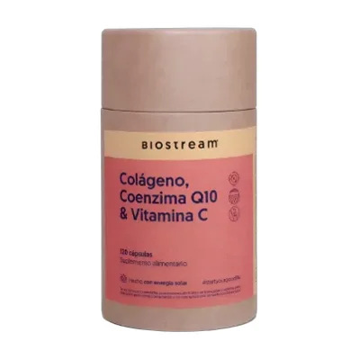 Colageno Hidrolizado + Coenzima Q10 & Vit C 120c Biostream Sin Sabor
