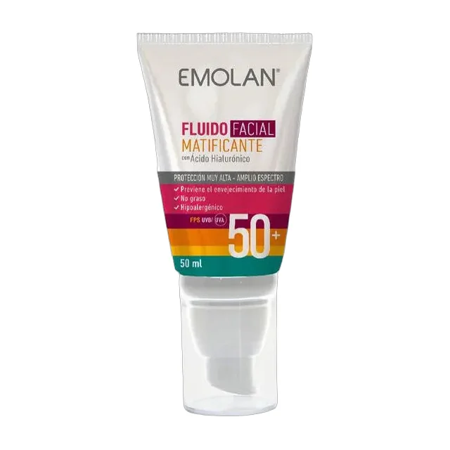 Emolan Protector Solar Spf50+ Con Ácido Hialurónico Fluido Emolan Facial Crema