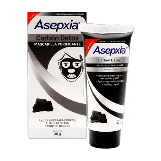 Mascarilla Facial Peel Off Asepxia Carbón Detox 30g