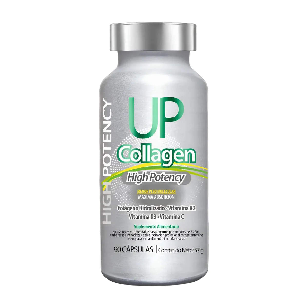 Frasco Collagen Up High Potency Colágeno Y Vitaminas Sin Sabor Newscience 90 Caps