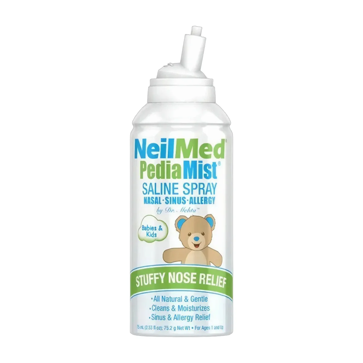 Pediamist Neilmed Spray Solución Salina 75ml Color Verde