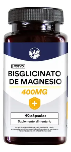 Natural Farm Bisglicinato De Magnesio 400 Mg 60 Caps Sin Sabor