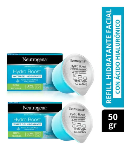 2x Refill Crema Hidratante Neutrogena Hydro Boost Water Gel Mixta Día/noche