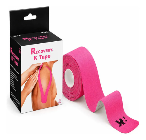 Recovery - K Tape Rosado - 5 Cm X 5 Mt Precortada Color Rosa