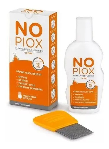 Nopiox Loción Anti Piojos 100 Ml. Con Peine